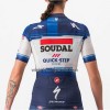 Set Fietsshirt + Korte Koersbroek 2023 Soudal Quick-Step Blauw Wit Dames